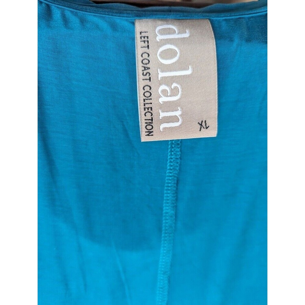 Anthropologie Dolan Left Coast Shift Dress Cupro Poly Knit Green Teal Sz 14 - Picture 5 of 5